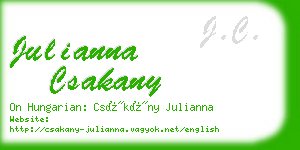 julianna csakany business card